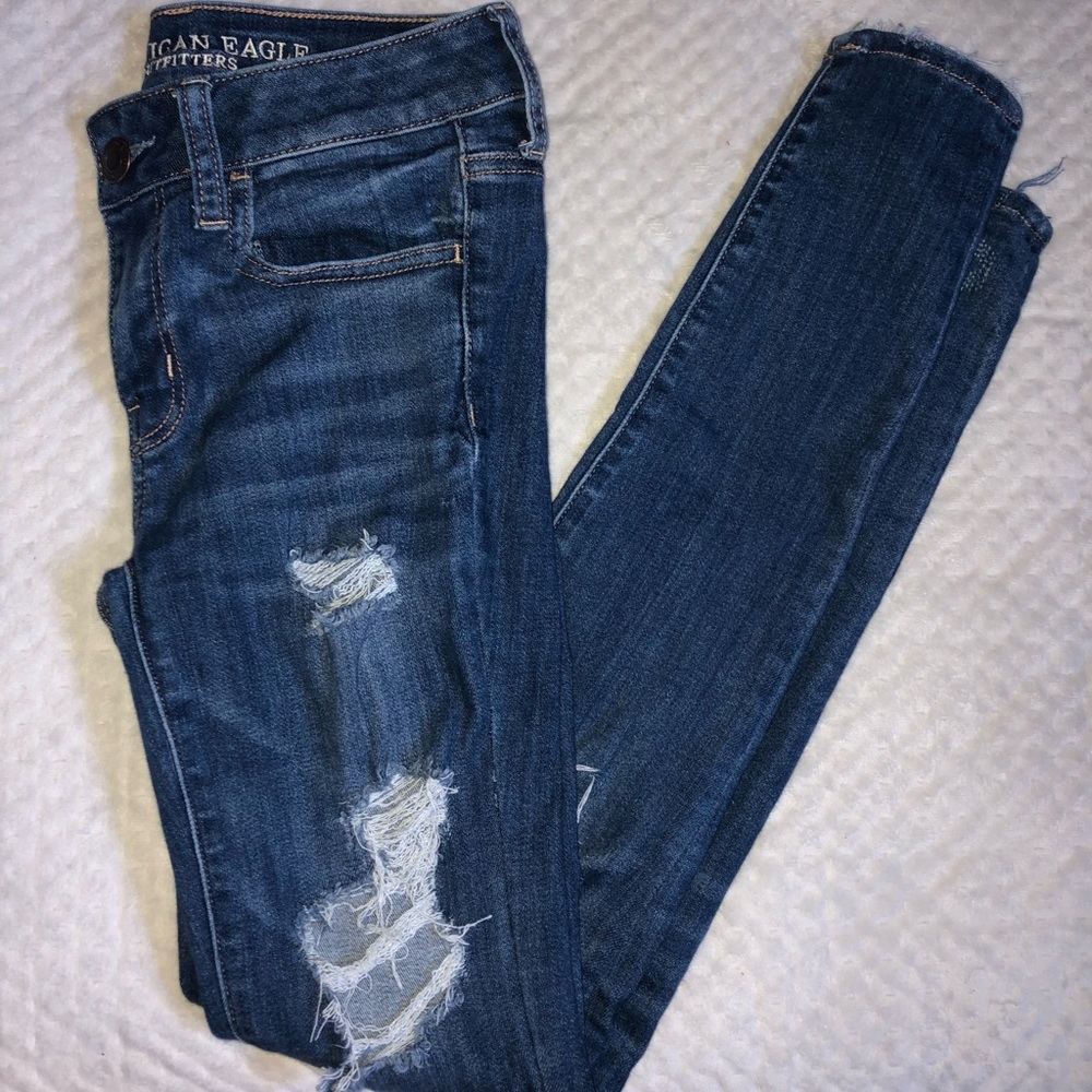 Distressed American Eagle Jeans